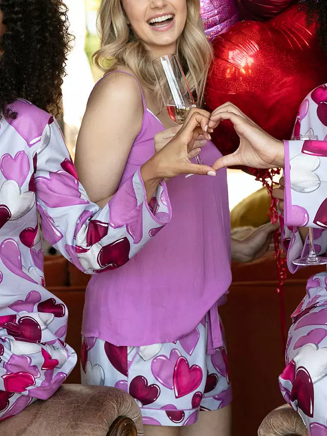 Viola Heart Print Pyjama Set 9558/9559