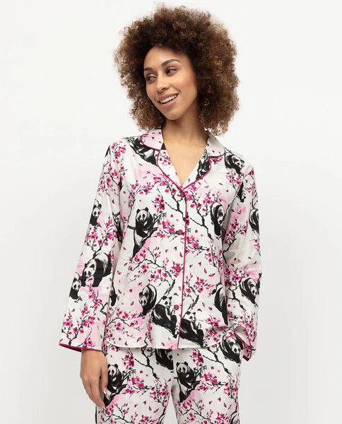 Penelope White Panda Pyjama Top 0437