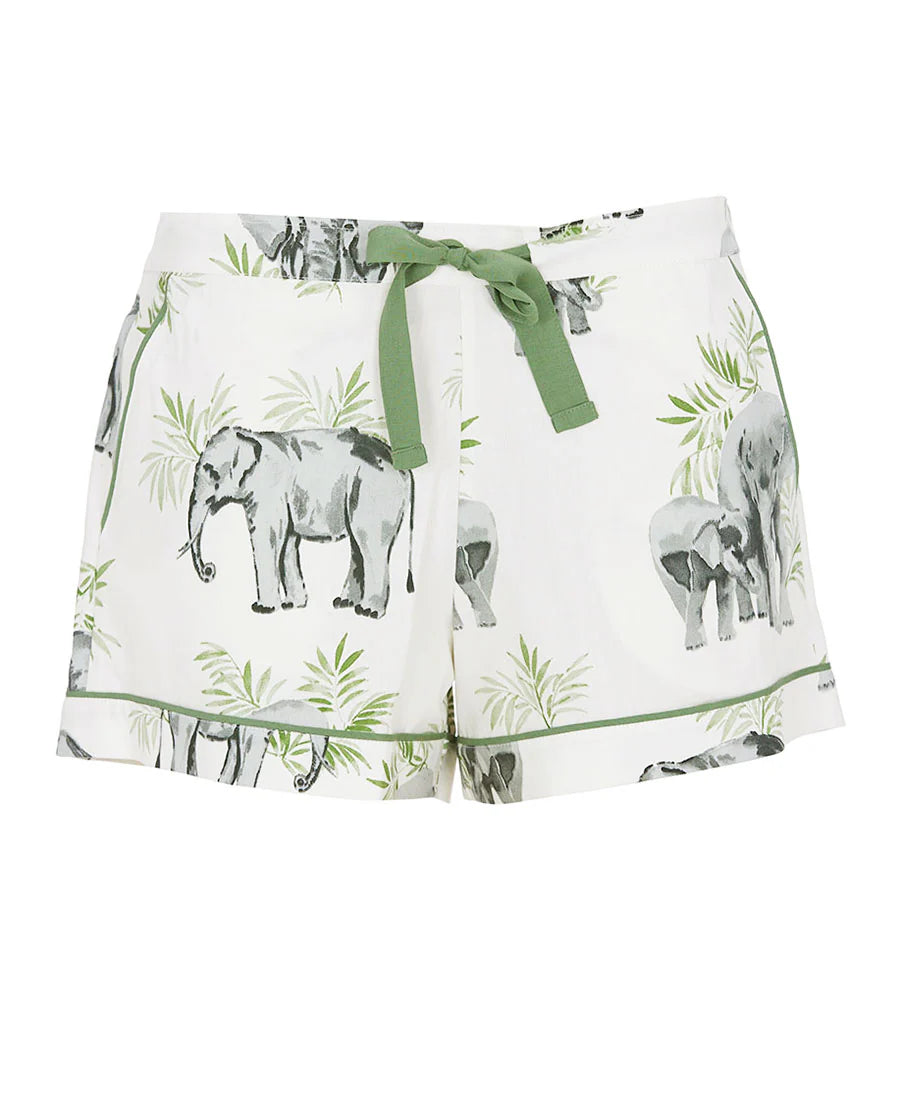 Elosie Elephant Print Shorts 0779