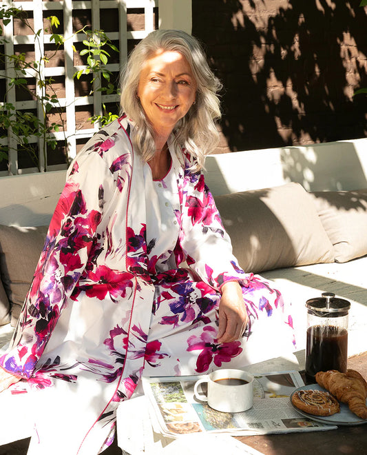 Nora Rose Delilah Floral Long Robe 1823