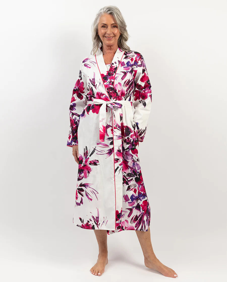 Nora Rose Delilah Floral Long Robe 1823
