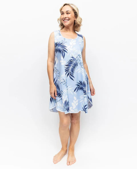 Nora Rose Selena Blue Leaf Swing Nightdress 1916