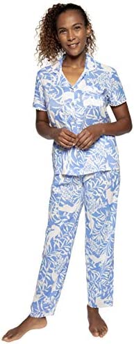 Nora Rose Elizabeth Leaf Print Pyjama Set 1523