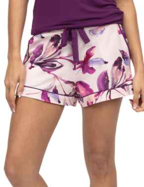 Colette Pink Floral Knit Shorts 0410