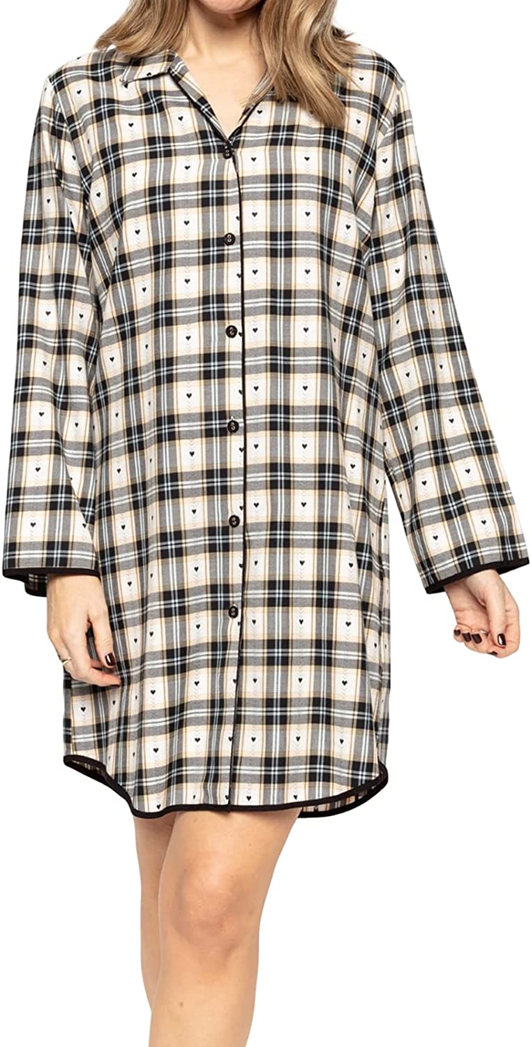 Beth Heart Dobby Check Nightshirt 9388