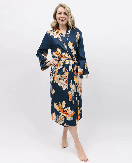 Cosmo Navy Floral Robe 9800
