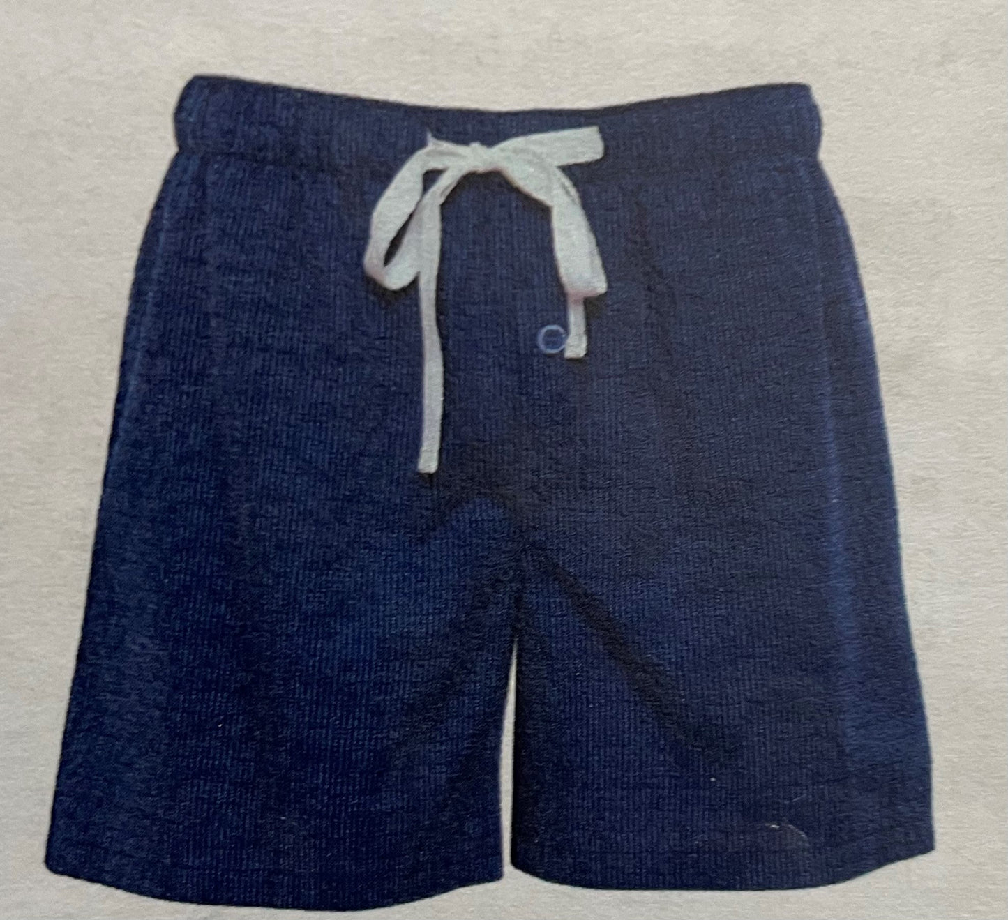Ben Navy Textured Stripe Shorts #6217