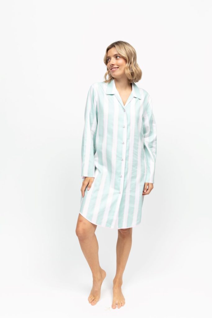 Francesca Mint Stripe Nightdress 5328