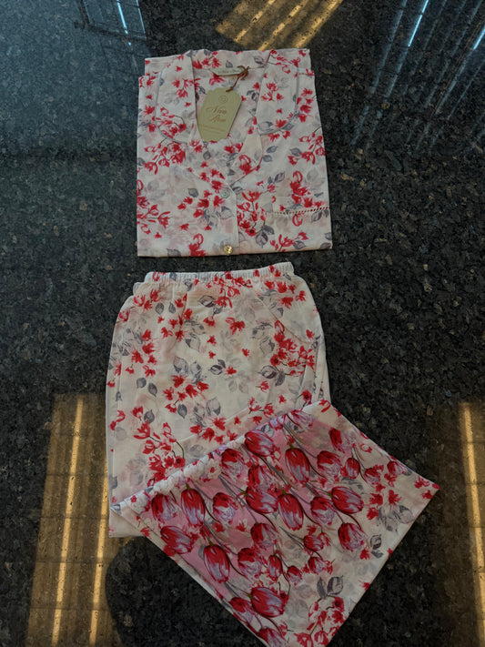 Nora Rose Portia Short Sleeve PJ Set 1367