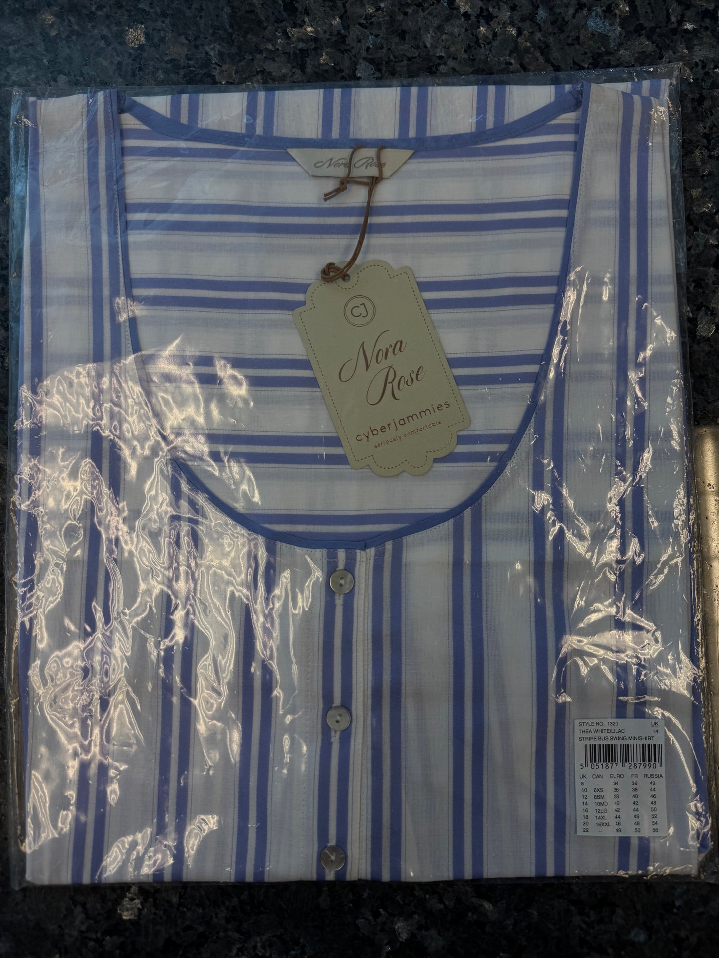 Nora Rose Thea Stripe Swing Minishirt 1320