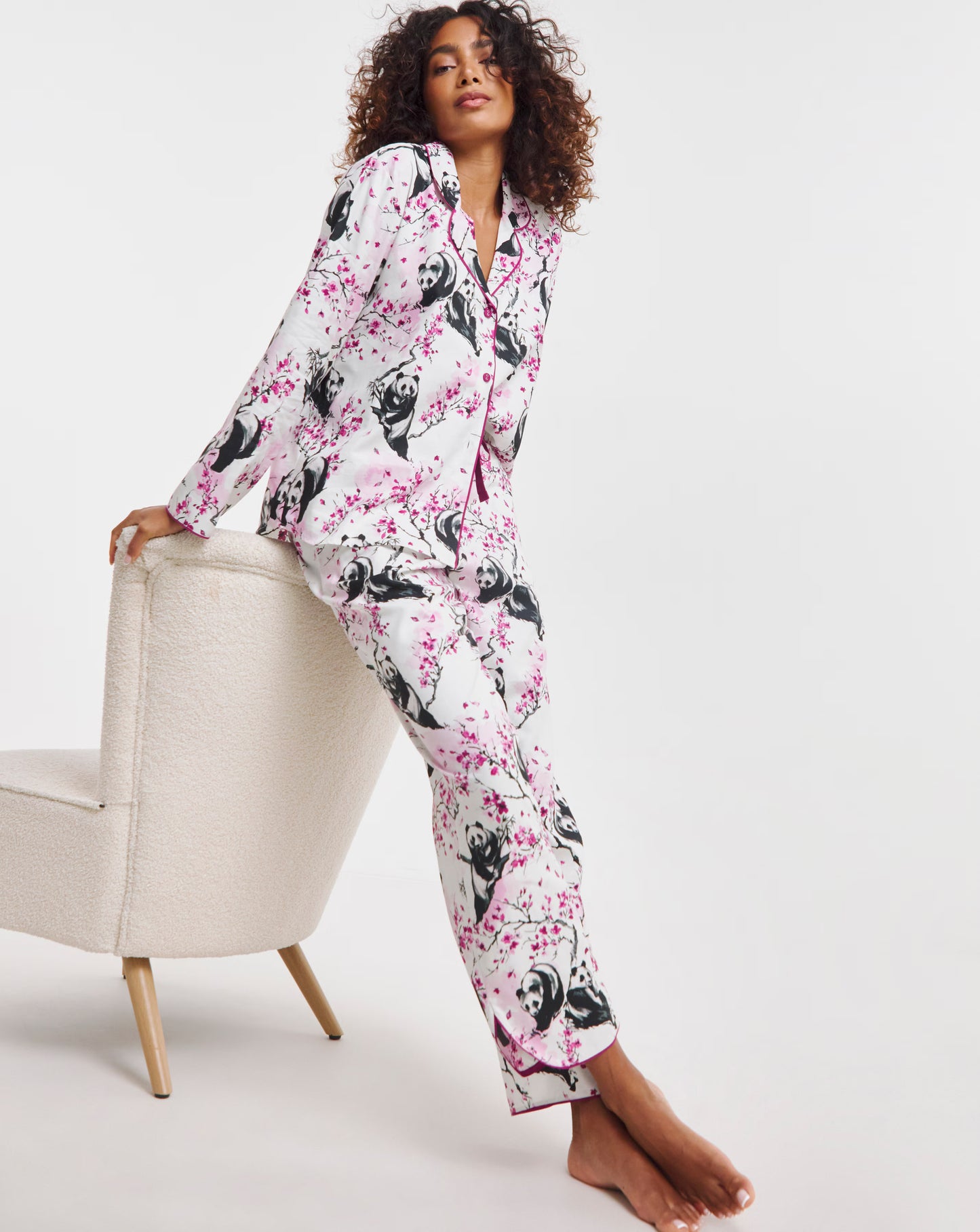 Penelope White Panda Pyjama Set 0738/0438