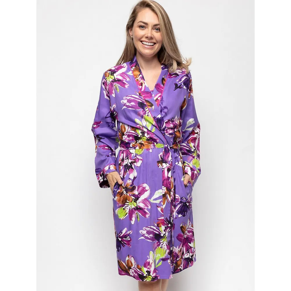 Fifi Lilac Print Short Robe