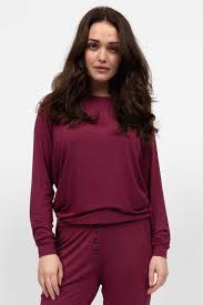Cyberjammies Yasmin Ox Blood Jersey PJ Top 5087