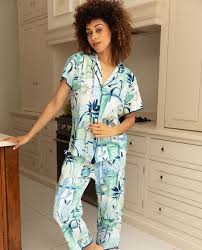 Harriet Cream Water Color Printed PJ Set 0718/0719