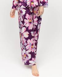 Hazel Purple Print Pant with Longsleeve Slouch Top PJ Set 9465/0484