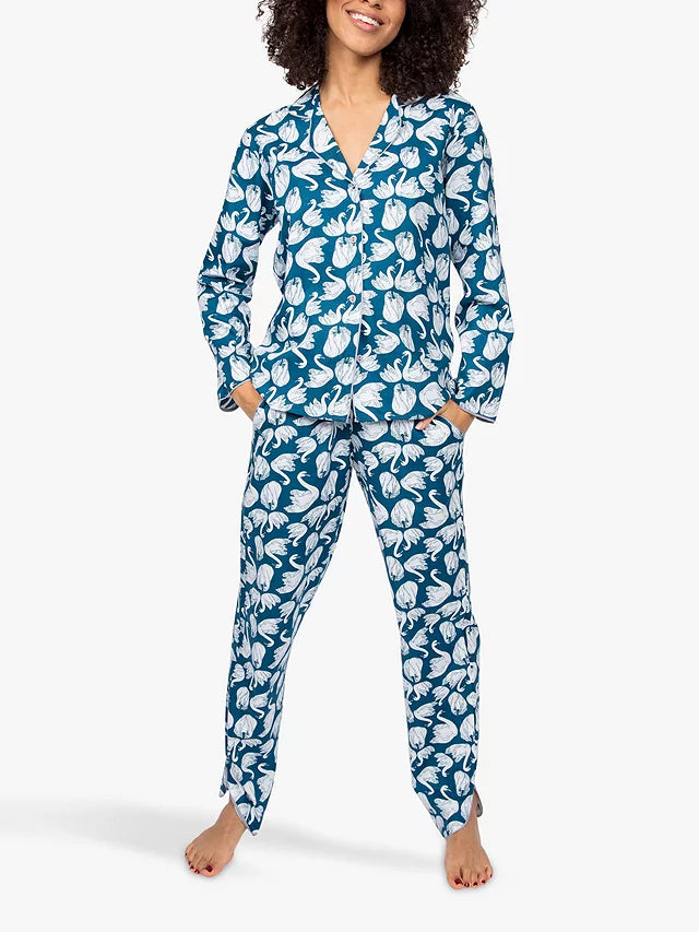 Maria Swan Print Pyjama Set