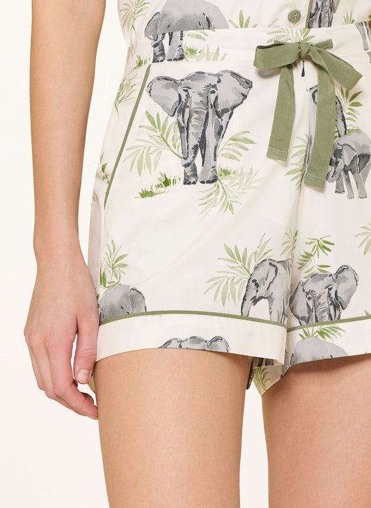 Elosie Elephant Print Shorts 0779