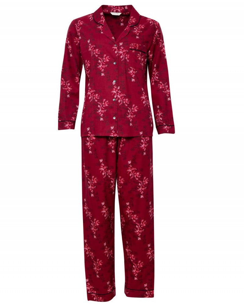 Nora Rose Violet Burgundy Floral PJ Set