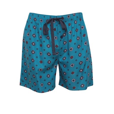 Lewis Teal Geo Cotton PJ Shorts