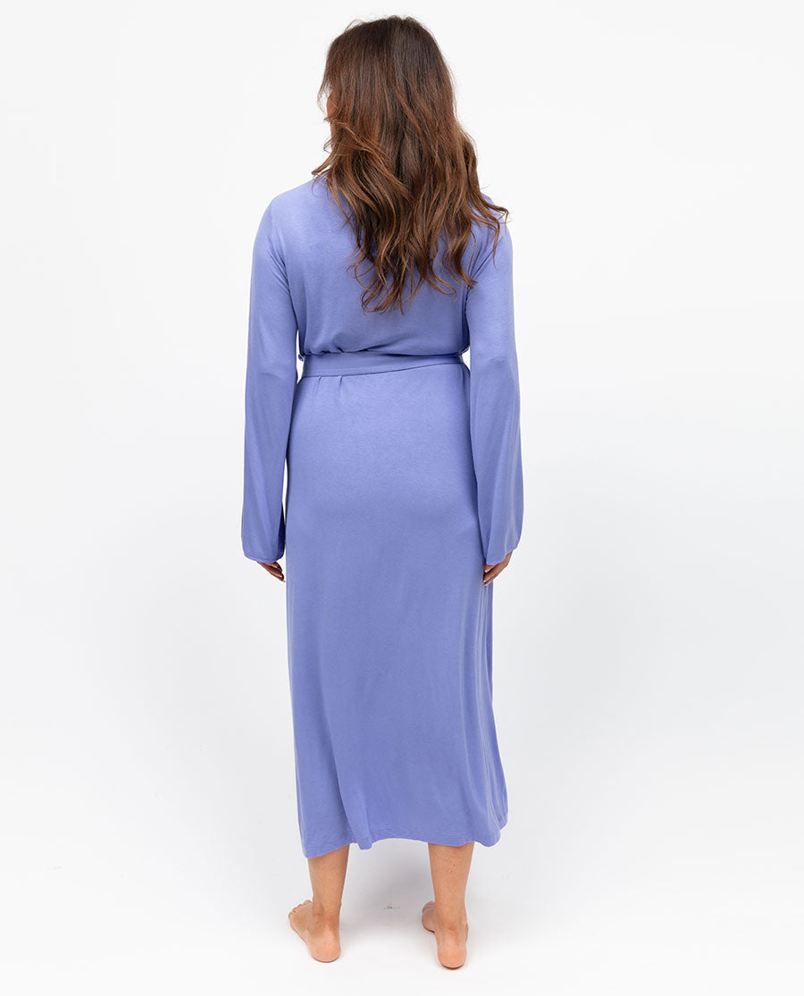 Nora Rose Angelina Lilac Jersey Long Sleeve Robe 2216