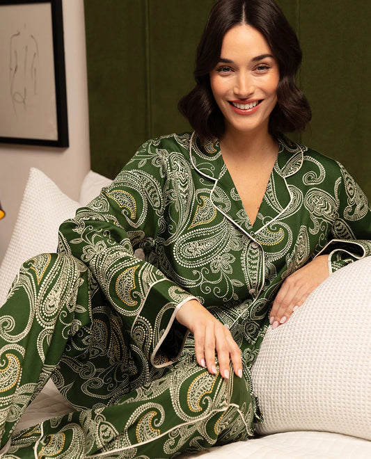 Fable & Eve Green Paisley Print 2277