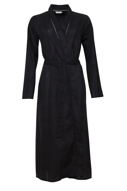 Nora Rose Violet Blk Long Robe