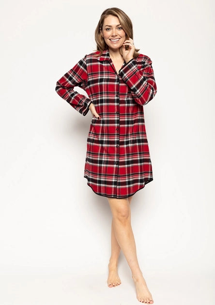 Windsor Red Check Flannel Nightshirt