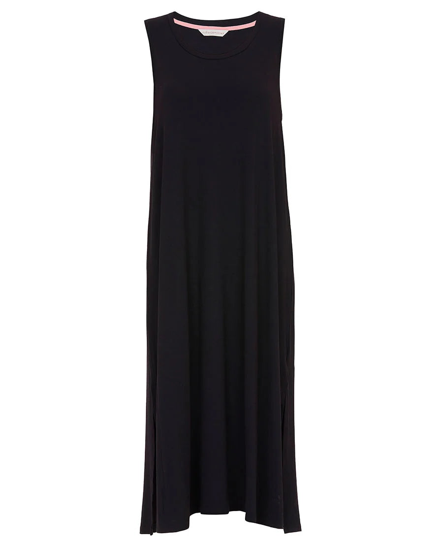 Bonnie Black Jersey Long Nightgown 5057