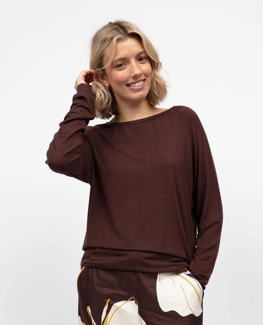 Claudia Chocolate Slouch Jersey PJ Set 5097/5098