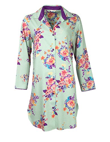 Water Lilly  Cotton Aqua Nightshirt