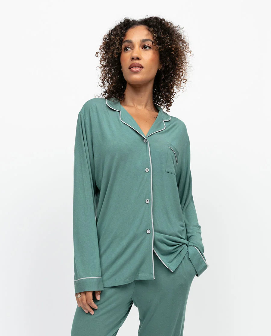 Kallie Sea Green Jersey PJ Top 5257