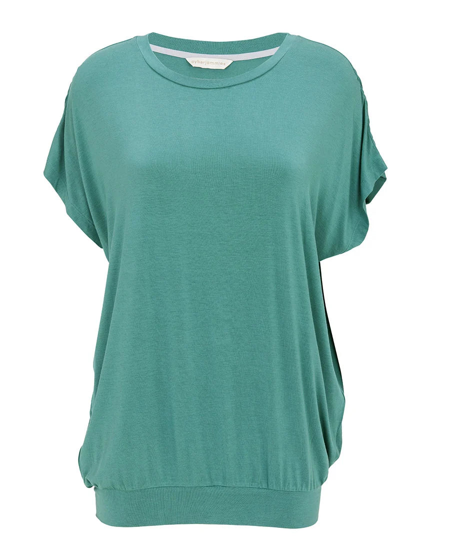 Kallie Sea Green Slouch Cap Pyjama Top 5258