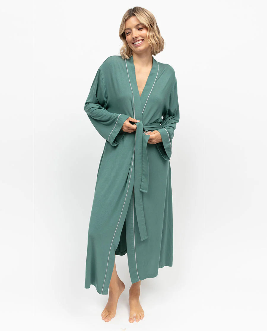 Kallie Sea Green Jersey Long Robe 5265