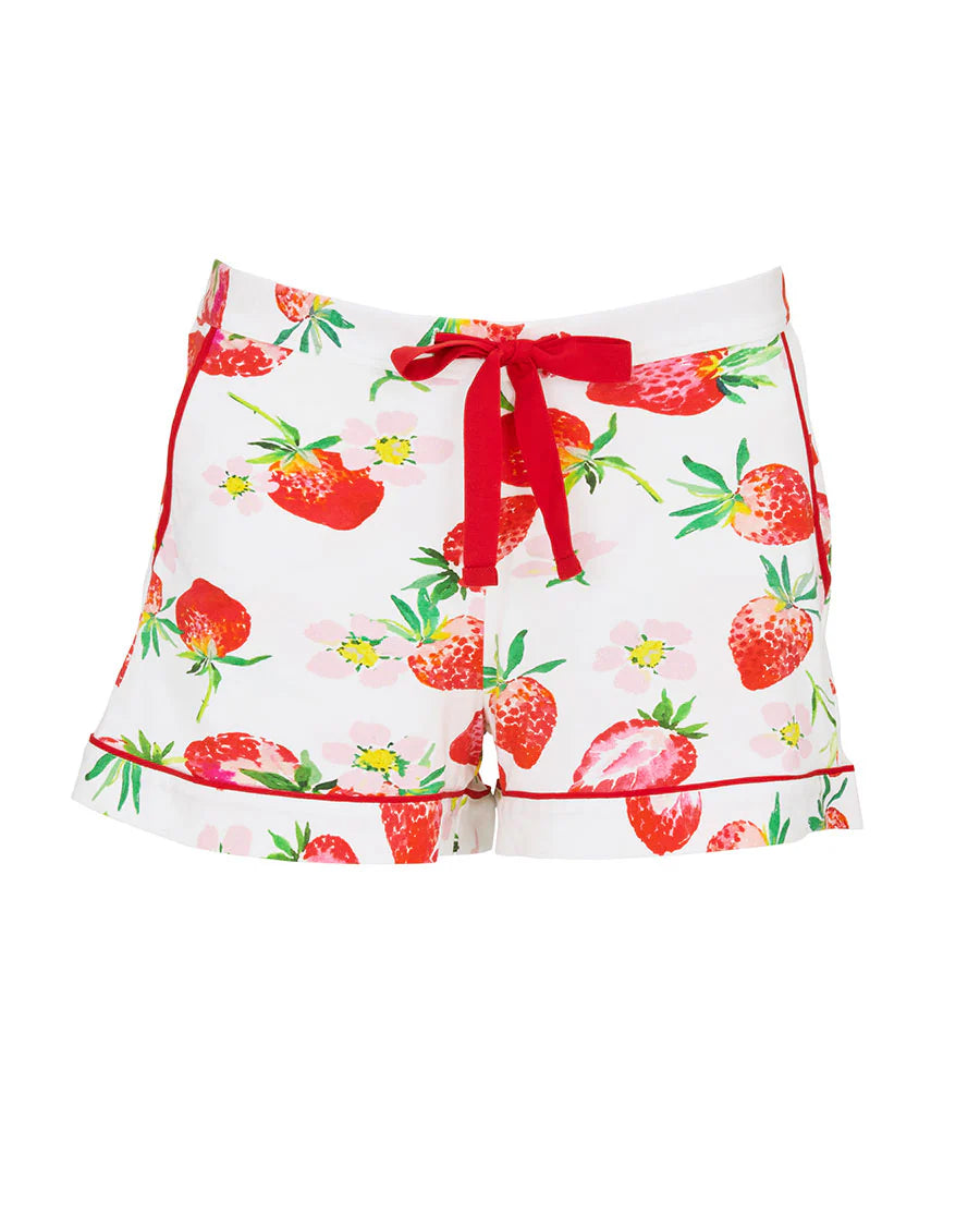 Pippa Strawberry Print Pyjama Shorts 5341