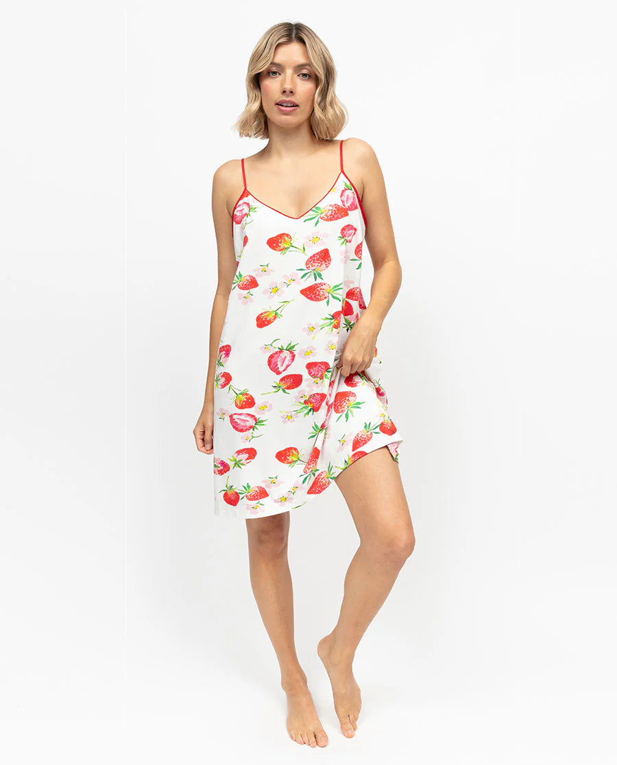 Pippa Strawberry Print Short Nightdress 5342