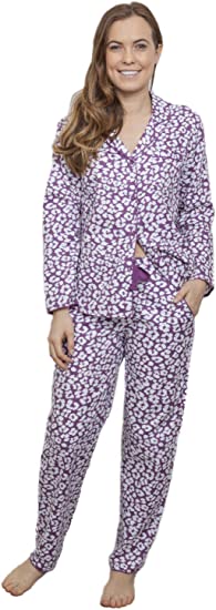 Fiona Purple Pattern Pyjama Set