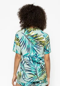 Eleanor Palm Leaf Print Top