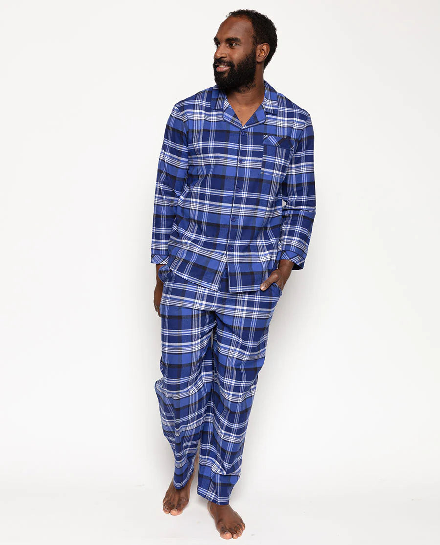 Riley Navy Check Woven Pjyama Set 6757/6758