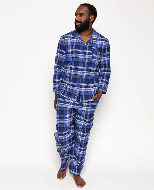 Riley Navy Check Woven Pjyama Set 6757/6758