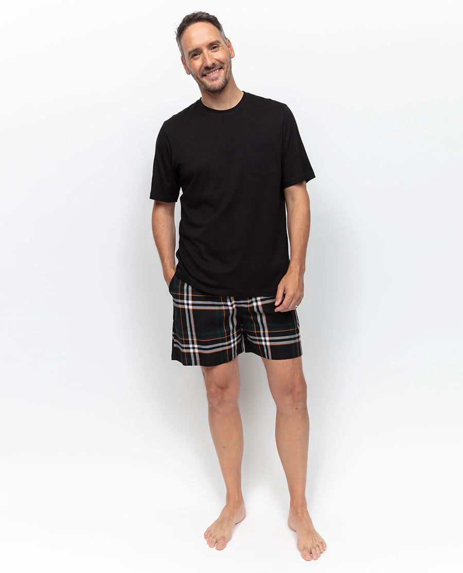 Blake Plaid Blk Shorts 6978