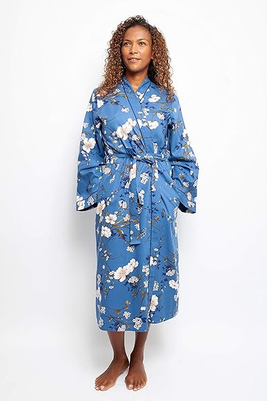 Heather Long Print Robe 4371