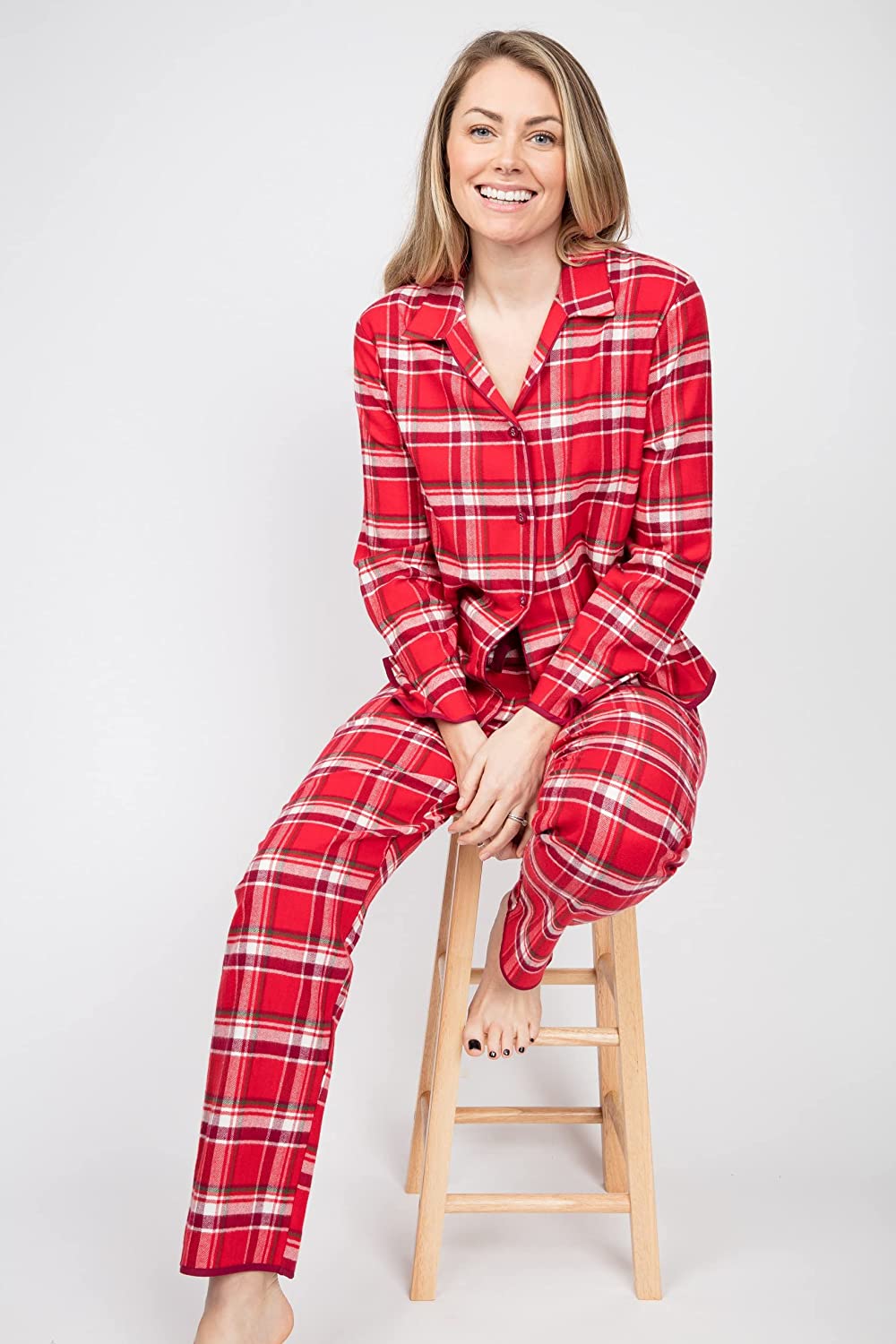 Robyn Flannel Plaid Pyjama Set