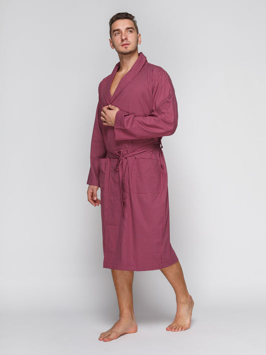 Austin Men's Burg Dot Long Robe