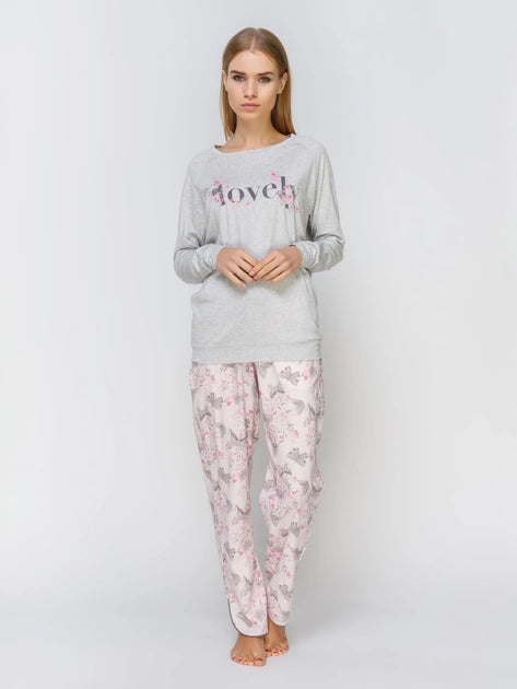 Sienna Grey Lovely Pyjama Knit Top