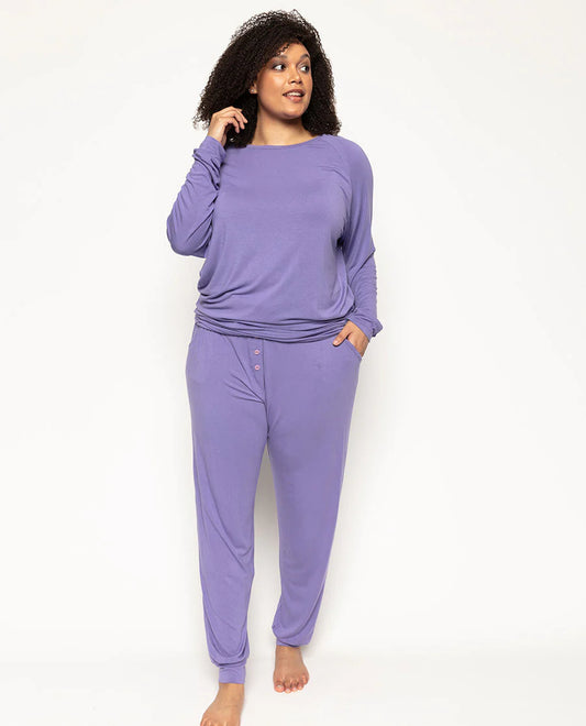 Camila Lilac Knit Slouch Pyjama Set