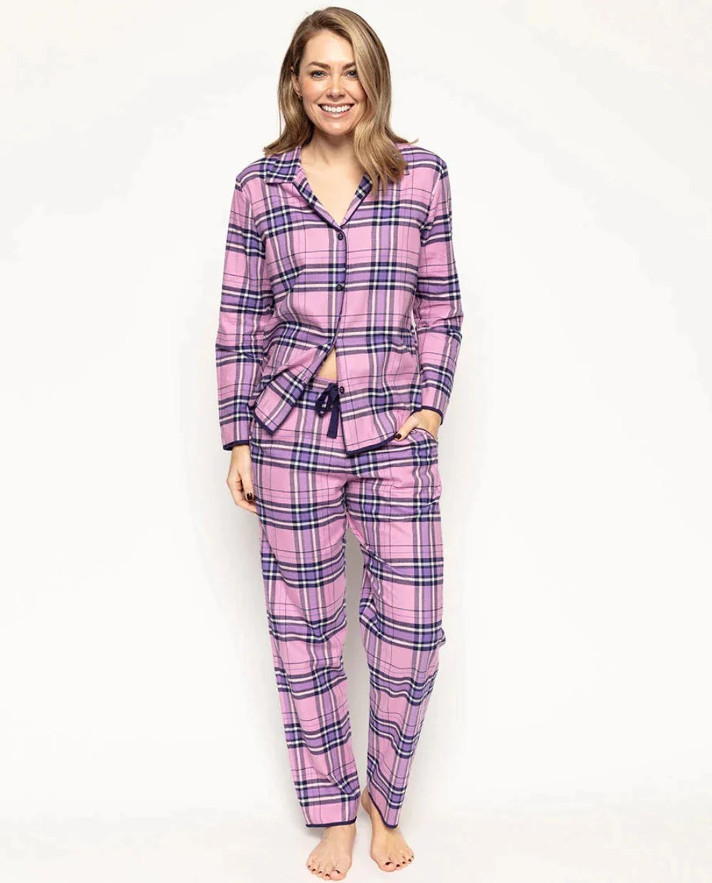 Violet Lilac Plaid Pyjama Pant