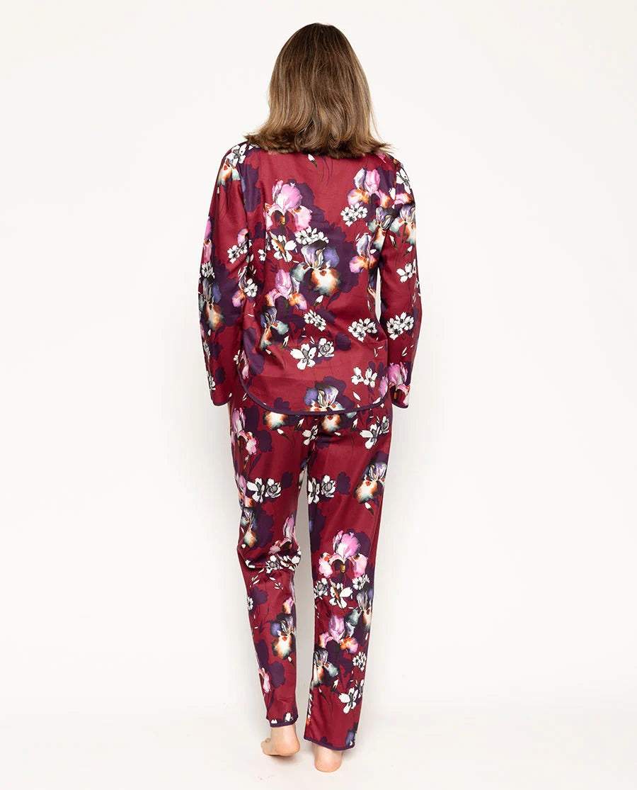 Clarissa Burgundy Floral Print Pyjama Set