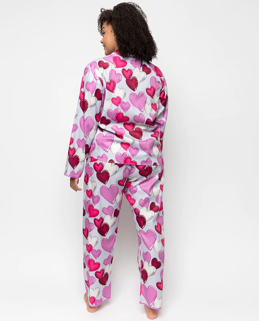 Viola Heart Print Pyjama Set