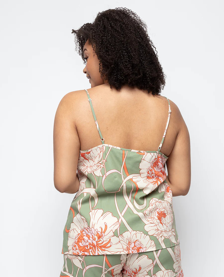 Sage Floral Print Cami