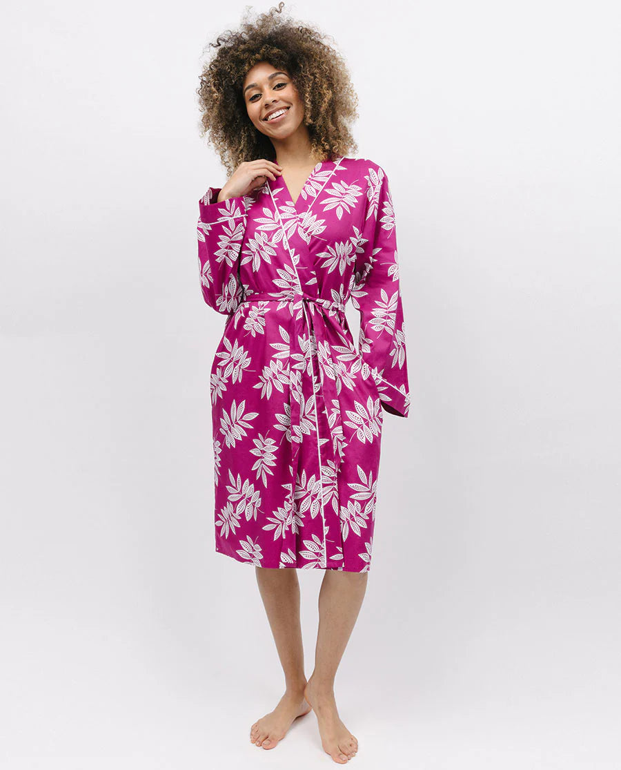 Emmi Berry Knit Short Robe 9664